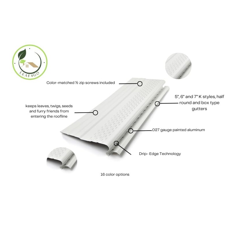 LEAF4GO Pro Gutter Guard Leaf Filter Protection - 5 and