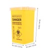 FOMIYES Multi-Purpose Sharps Container 0.26 Gallon Capacity, Yellow Pp Plastic