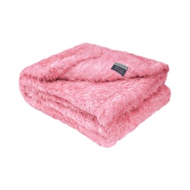 MACEVIA Fluffy Fleece Dog Blankets,Warm Soft Fuzzy Pets Blanket for Puppy,Small,Medium,Large Dogs and Cats,Plush Pet Throws for Bed,Couch,Sofa,Travel(24x29 Inch, Pink)