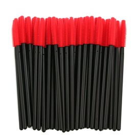 ADAMAI ADAMAI Professional Disposable Silicone Eyelash Mascara Brushes Wands Applicator Makeup Kits (Pack of 1000, Red)