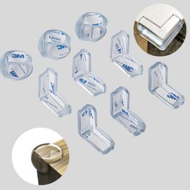 20 PCS Safety Corner Protector Guards For Baby's & Toddlers To Protect From Sharp Furniture Edges 2 Styles Of Clear Thick Chemical Free Design To Baby Proof Your Home To Keep Children Safe