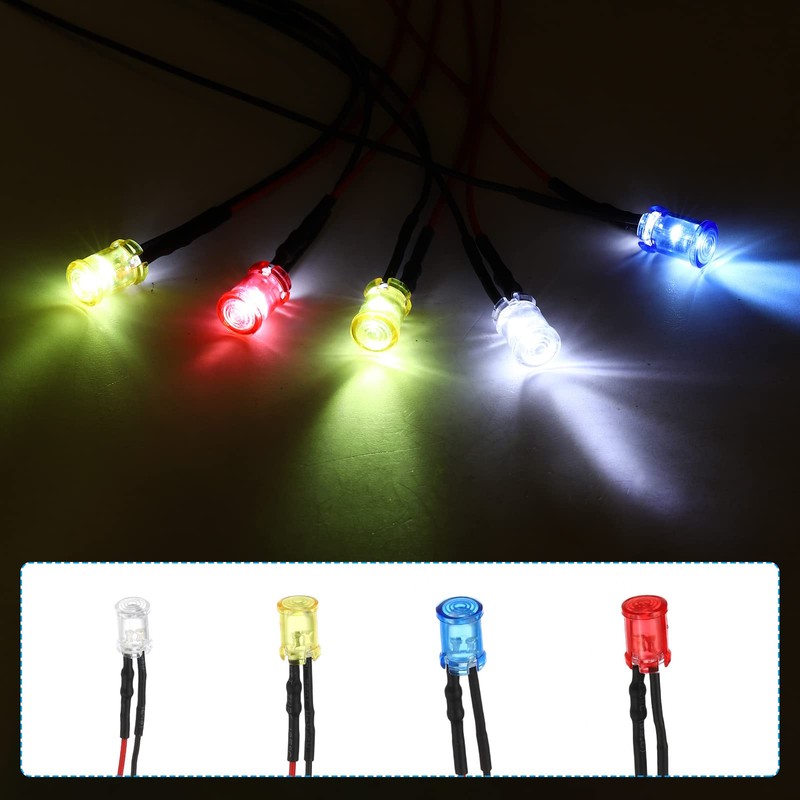 PATIKIL Pack of 20 5 mm LED Lamp Holder Light