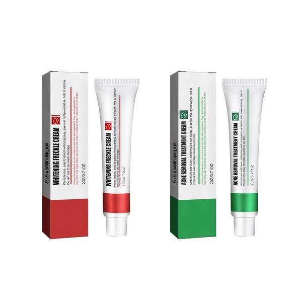 Dos cremas faciales antiacn. La crema antiacn y antimanchas es