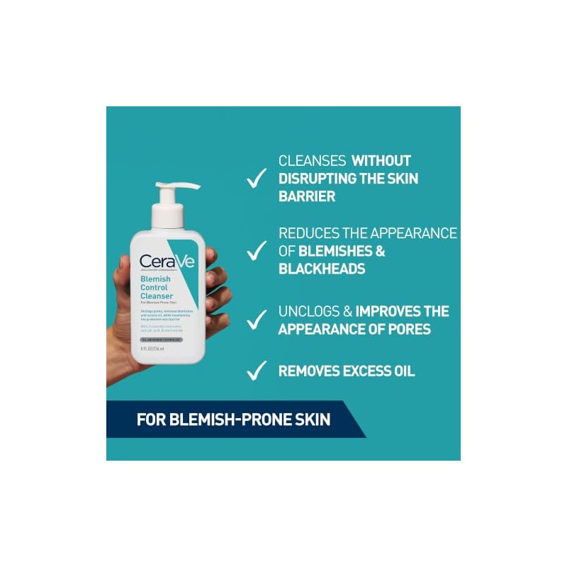 CeraVe Blemish Control Cleanser for Blemish-Prone Oily Skin, 236ml