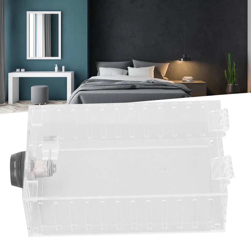 Thermostat Lock Box Tamperproof Anti Damage Clear Acrylic Thermostat Wall