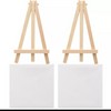 None 2 Sets Canvas Mini Easel Stand Decorative Child Student