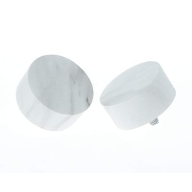 Meriville 1-Inch Diameter Single Window Treatment Curtain Rod, Vico White Marble End Cap Finial, 48-inch to 84-inch Adjustable, Royal Gold