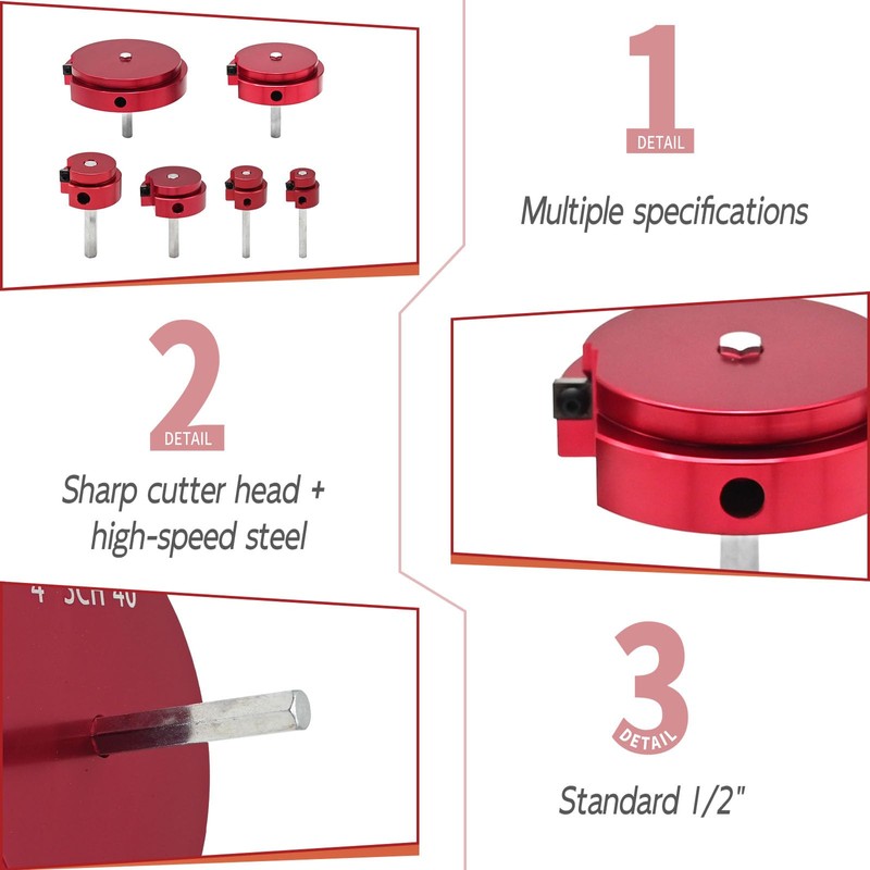 ZUDKSUY 6 PCS 04529 for PPRK6 Plastic Pipe Fitting Reamer