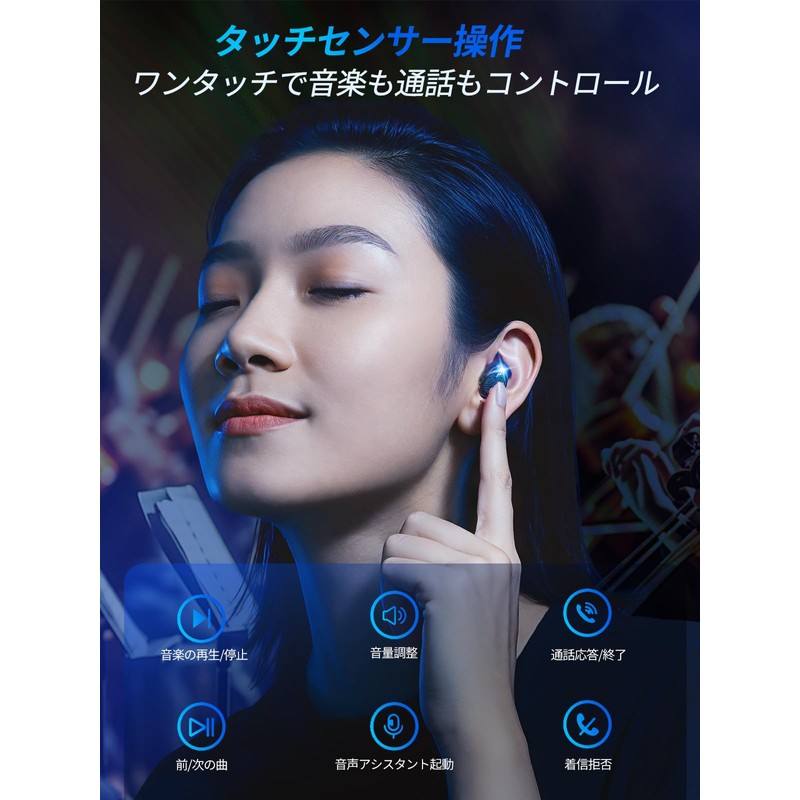 Wireless Earbuds, Bluetooth 5.4, 2025 Popular Bluetooth Earphones, Instant Connection,