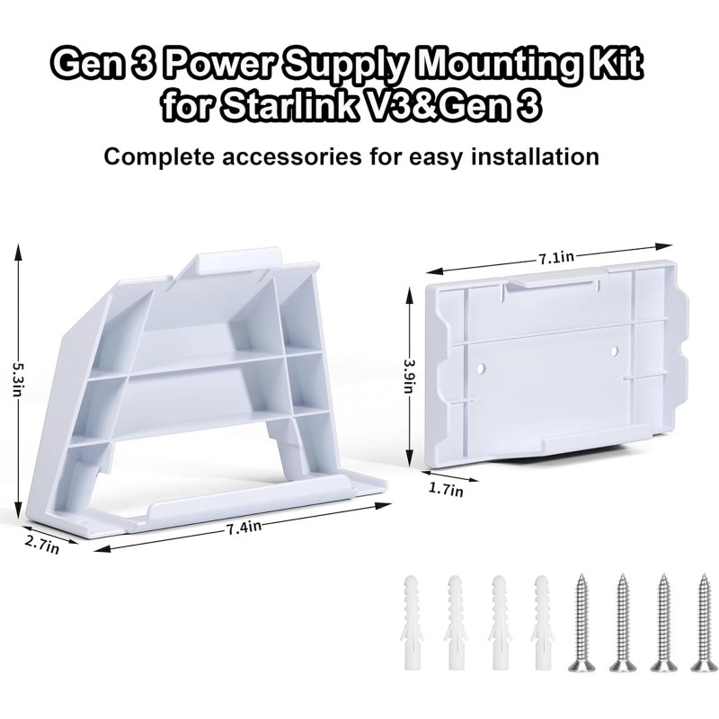 Starlink Gen 3 Router & Power Supply Wall Mount Kit