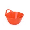 Mintra Home Plastic Bowls with Handles (1.8L Medium 2pk, Orange)