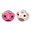 JohnToy 24337 Squishy Soft Animal Keychain, 2 Asso