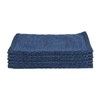 Everplush Diamond Jacquard Face Cloths 6 Pack Polyester Navy Blue