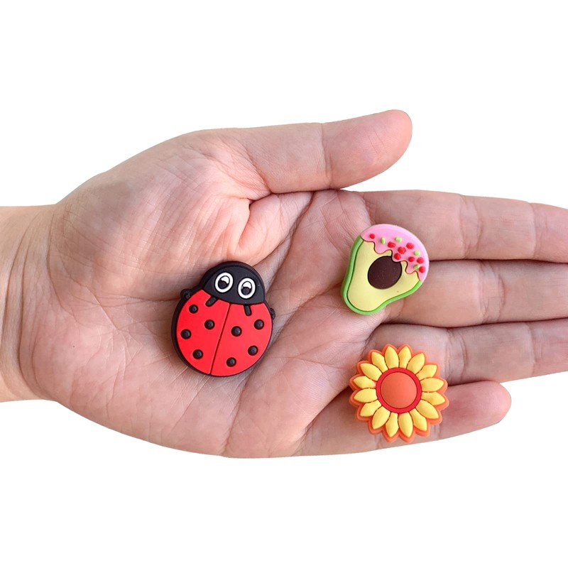 30,50,100Pcs Random Shoe Charms for Clog Decoration, Cute Cartoon Charms