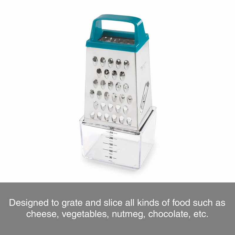 Lacor - 61363 - Kitchen Grater with Keep Container, Stainless