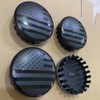 FEAYS 4PCS 83mm 3.25" Black Wheel Center Hub Caps for