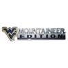 West Virginia Mountaineers Edition ABS Chrome Auto Emblem (blue w/