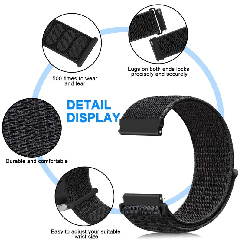 Runostrich Watch Band, 0.8 inch (20 mm), 0.9 inch (22