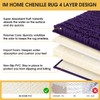 ACCUMTEK Upgrade Luxury 2 Piece Deep Purple Toilet Bathroom Rug