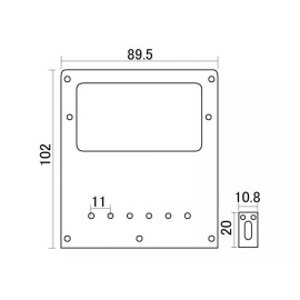 MIJ NEW Hardtail BRIDGE for Telecaster Tele Humbucker Mount, Steel Saddles - GOLD