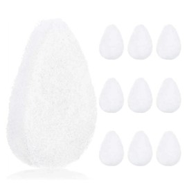 10 Pack - VerdeVida Facial Sponge/Face Scrubber, Buff Puf Style Pads, Deep Cleansing & Exfoliating, White
