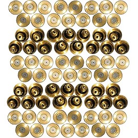 70pcs Brass Misting Nozzles for Outdoor Cooling System Low-Pressure Atomizer Mister Nozzles for Patio Lawn, Landscaping, Greenhouse Replacement Mister Heads 0.016 Inch Orifice (0.4mm) & 10/24 UNC