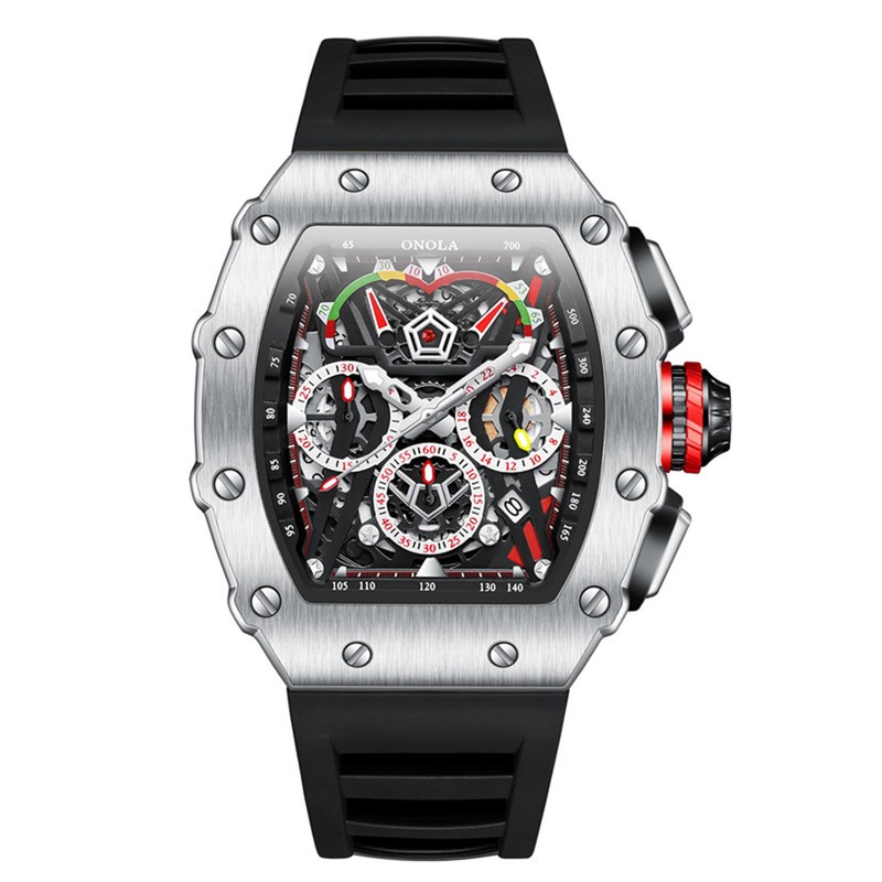 Men's Quartz Watch Silicone Strap Fashion Business Wrist Watch