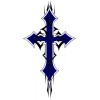 Unbranded 6” Gothic Cross Blue Black Design Celtic Cool Punk