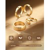 Chunky Gold Rings for Women Non Tarnish - 4Pcs 14K