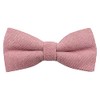 Children's Boys Bow Tie Dusky Pink Elastic Cotton