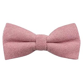 Children's Boys Bow Tie Dusky Pink Elastic Cotton