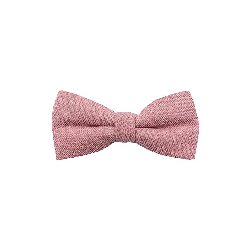 Children's Boys Bow Tie Dusky Pink Elastic Cotton