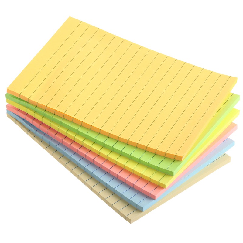 Mr. Pen- Lined Sticky Notes 4x6, 6 Pads, 45 Sheets/Pad,