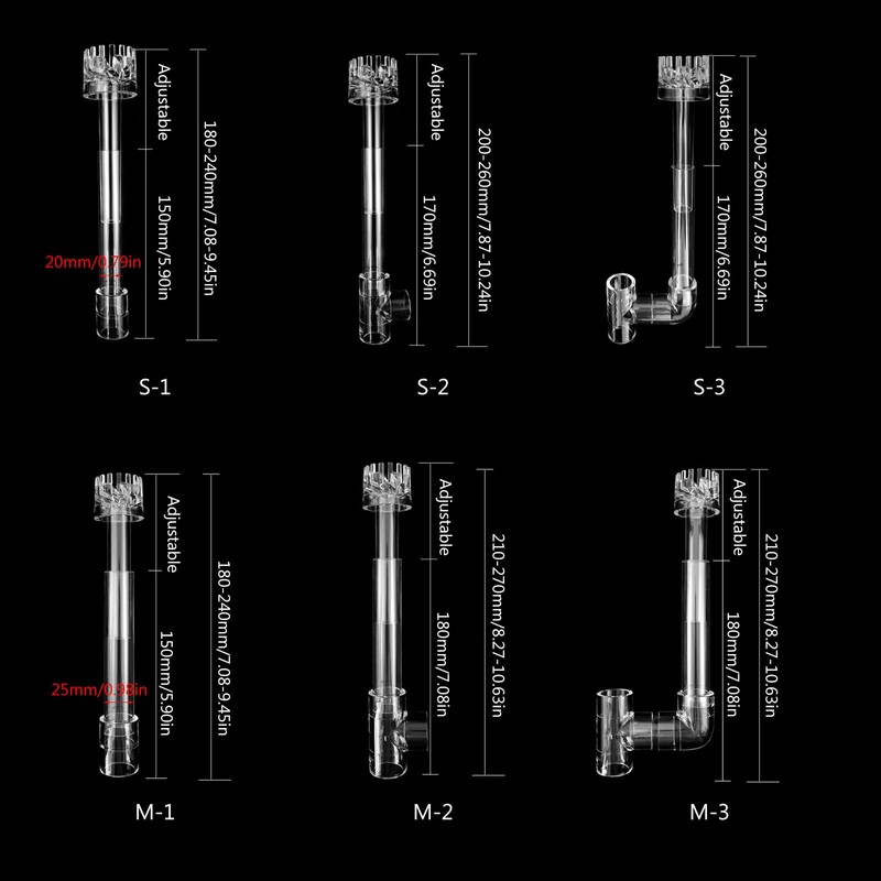 Clear Aquariums Skimmer with Pipe Outflows Water Plant Filter Cleaner