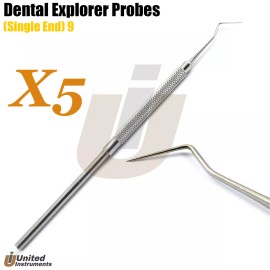 Medentra X5 Dentist Pick Periodontal Probe 9 Single End Endodontic Diagnostic Instruments