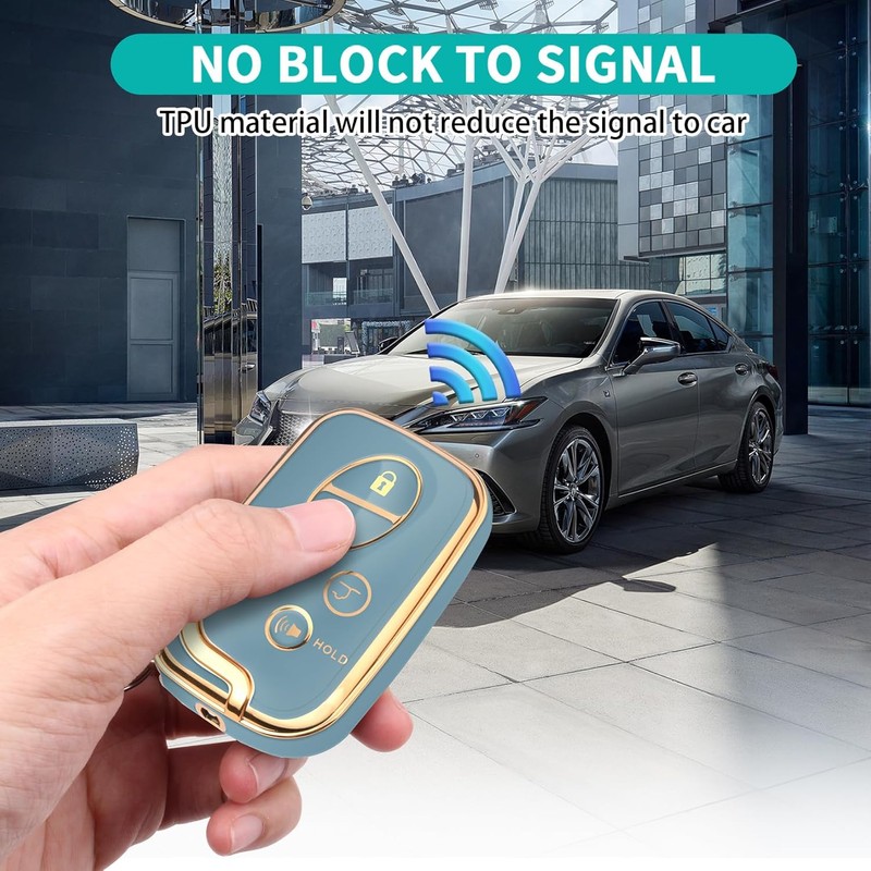 Key Fob Cover for Lexus with Keychain, TPU Key Case