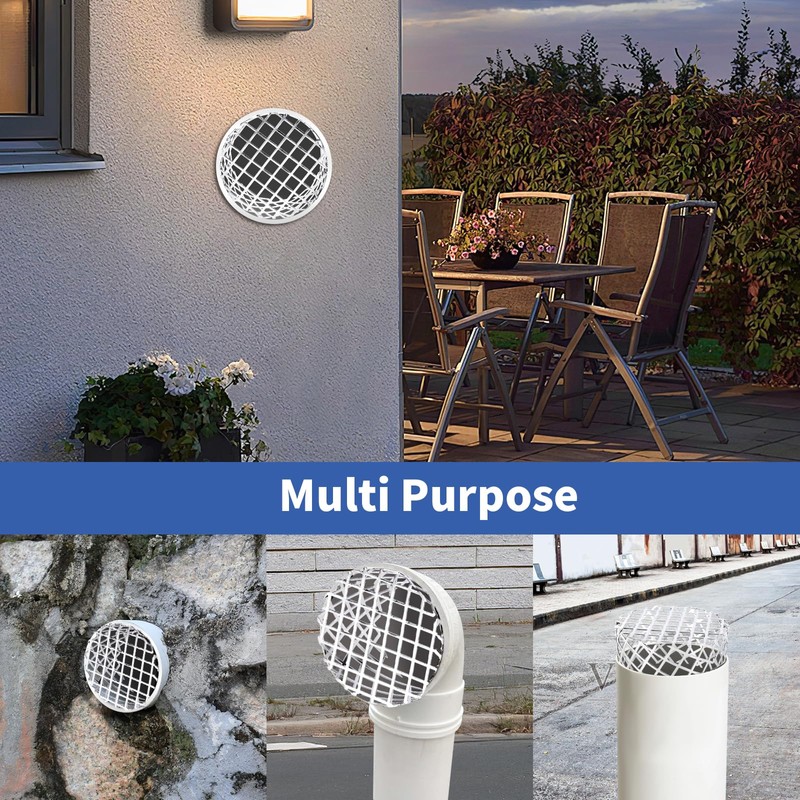 4" PVC Termination Vent Mesh Cap, 304 Stainless Steel Dryer