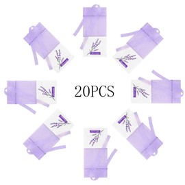 Lavender Bags Empty, 20 Pieces Floral Printing Sachet Empty Bags Purple Drawstring Scent Lavender Bags Drawstring Bags Sack Scented Bags Gift Bags Cotton Bags for Lavender Spice and Herbs Light Purple