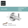 Kon-fort Home Towel Hook, 2 Pack Bathroom Hooks Brushed Steel,