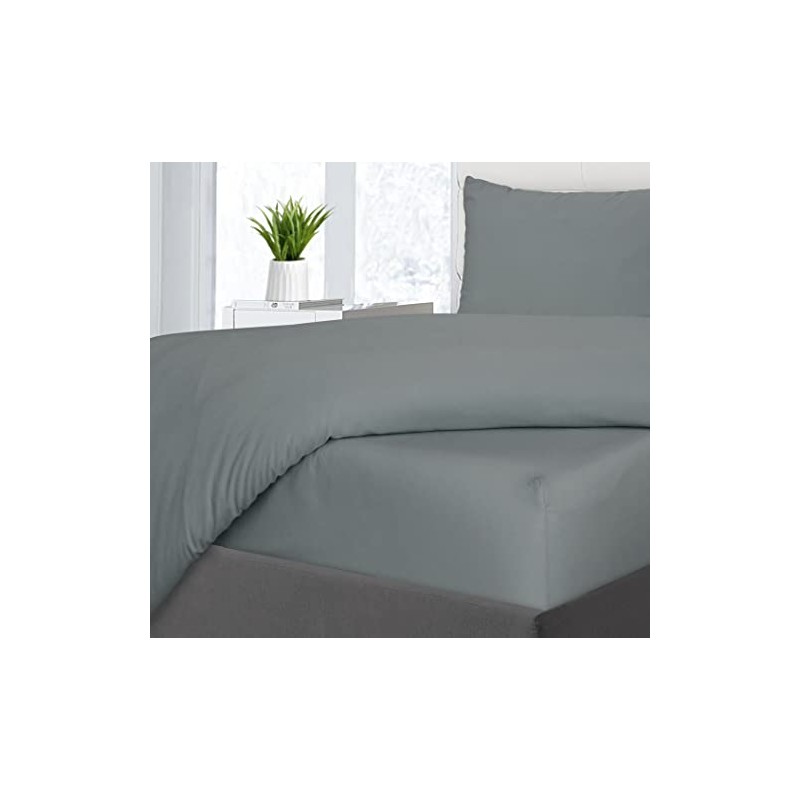 Sleepdown Plain Bamboo Fitted Sheet Soft Warm Cosy & Breathable