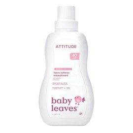 ATTITUDE ATTITUDE Baby Fabric Softener, Plant and Mineral-Based Ingredients, HE Compatible, Vegan and Cruelty-free Laundry and Household Products, Unscented, 40 Loads, 33.8 Fl Oz