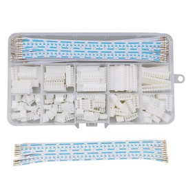 XH 2.54mm Connectors Kit with Pre-Crimped Ribbon Cables Wire 2/3/4/5/6/7/8/9/10/12 Pin Housing JST Adapter Compatible with JST-XH Connector