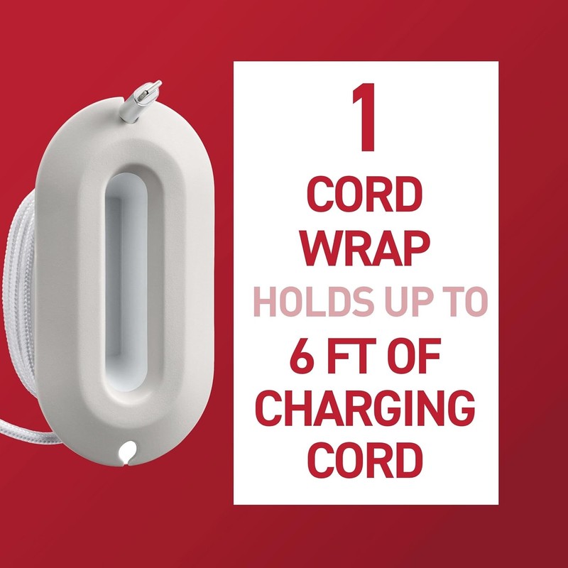 Command Cord Wrap, 2 Units and 4 Medium Strips, White,