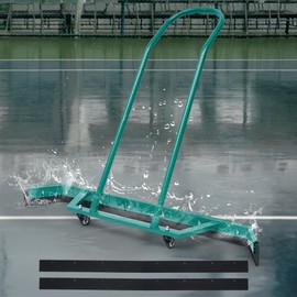 AIWFL Aluminium Alloy Sport Tennis Court Squeegee with Wheels, Tennis Court Rain Shuttle with Additional 2 EVA Foam Blade, Professional Squeegees Floor Water Remover Squeegee Broom, Green