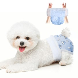 Disposable Dog Diapers Absorbent Soft Puppy Doggie Diapers for Female Dogs with Stretchy Waist Puppy Diaper in Heat Period Excitable Urination (XS 10PCS)