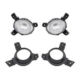 BIXIBIN 2Pcs Fog Lights Kit for 2019-2020 Kia Forte, Halogen Bumper Front Clear Lens Fog Lamps, Left & Right with Brackets, 92207-M7050, 86537-M7000, KI2562102, KI2563102