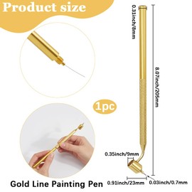 GORGECRAFT Fine Line Aluminum Fineliners Fluid Writer Applicator with 0.7mm Steam Tips Precision Slanted Touch Up for Cars Scratch Repair Art Craft Calligraphy Writing