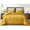 Chezmoi Collection Vero 3-Piece Honeycomb Quilted Microfiber Comforter Set -