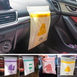 Car Garbage Sacks 120 Bags Sticky Non Marking Thickened Trash Bags 31x25cm for Liquids Suitable for Passenger and Rear Seats
