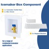 2-PACK GUOFIS Ice Maker Outlet Box,1/2" PEX-A Expansion Inlet x